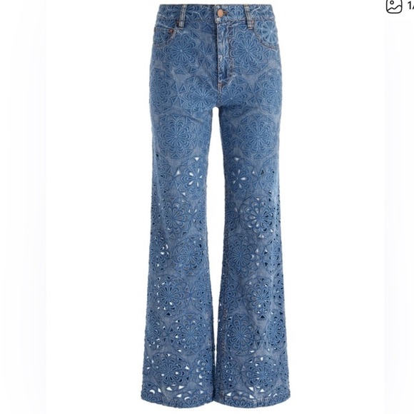 Alice & Olivia Weezy lasercut Jean